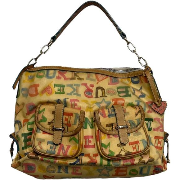 Dooney & Bourke Vintage Rare Large Graffiti Chain Purse